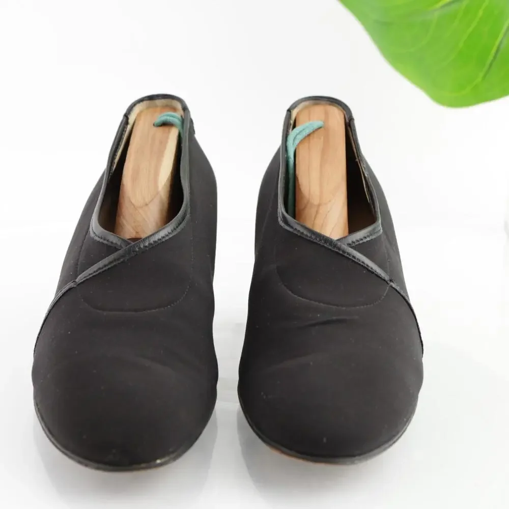 Taryn Rose Womens Pump Size 36 6 Black Satin Block Heel Comfy Dress Shoes Italy